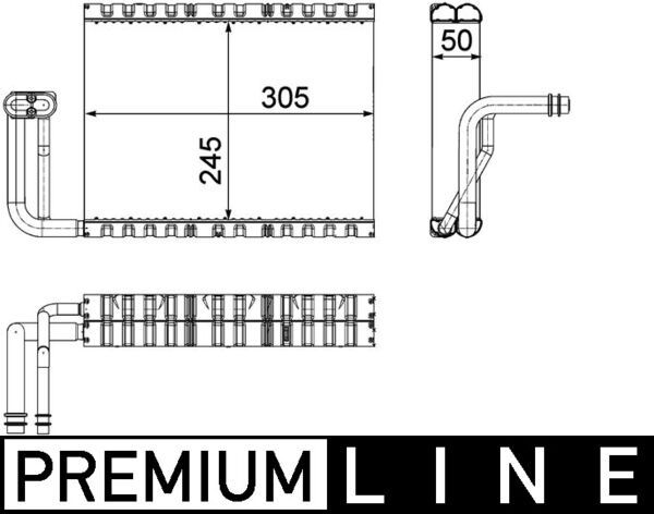 MAHLE Verdampfer, Klimaanlage (AE 88 000P)