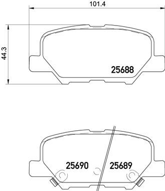 BREMBO Bremsbelagsatz, Scheibenbremse (P 61 111)