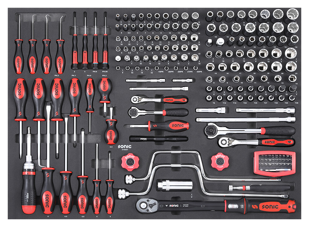 SFS, 1/4'' & 3/8'' Nüsse- u. Bit-Satz 194-tlg. (Aviation)