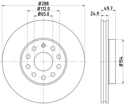 HELLA Bremsscheibe (8DD 355 128-001)