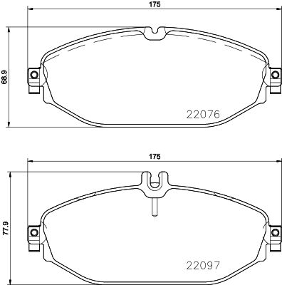 BREMBO Bremsbelagsatz, Scheibenbremse (P 50 124)