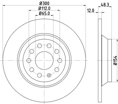 HELLA Bremsscheibe (8DD 355 119-481)