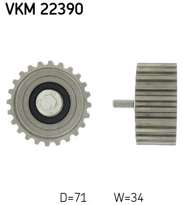 SKF Umlenk-/Führungsrolle, Zahnriemen (VKM 22390)