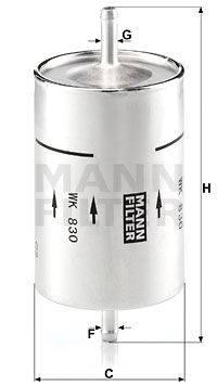 MANN-FILTER Kraftstofffilter (WK 830)