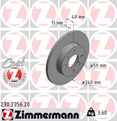 ZIMMERMANN Bremsscheibe (230.2356.20)
