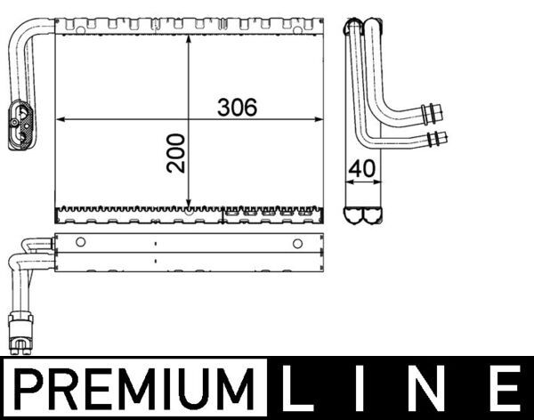 MAHLE Verdampfer, Klimaanlage (AE 92 000P)