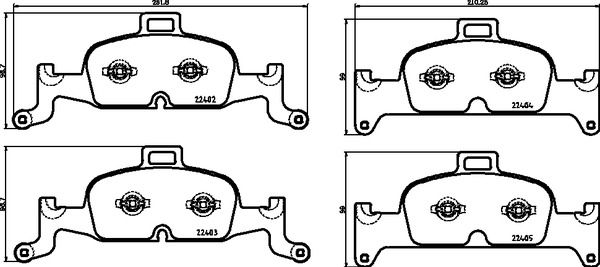 BREMBO Bremsbelagsatz, Scheibenbremse (P 85 164X)