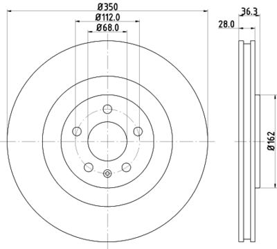 HELLA Bremsscheibe (8DD 355 126-421) Thumbnail