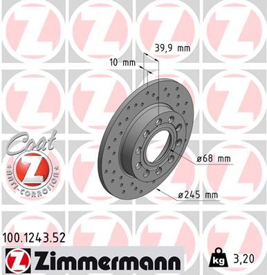 ZIMMERMANN Bremsscheibe (100.1243.52)