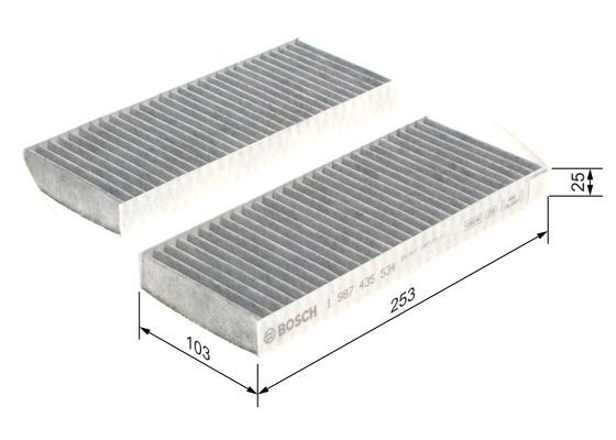 BOSCH Filter, Innenraumluft (1 987 435 534)