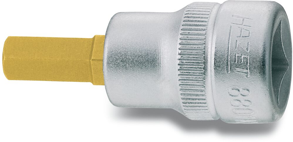 HAZET Schraubendreher-Steckschlüsseleinsatz 8801K-8 ∙ Vierkant10 mm (3/8 Zoll) ∙ Innen-Sechskant Profil ∙ 8 mm