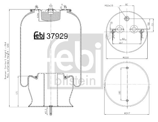 FEBI BILSTEIN Federbalg, Luftfederung (37929)