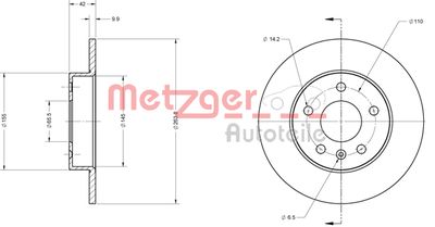 METZGER Bremsscheibe (6110102)