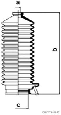 HERTH+BUSS JAKOPARTS Faltenbalgsatz, Lenkung (J4104004)