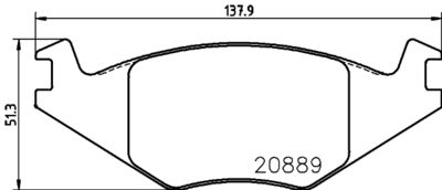 HELLA Bremsbelagsatz, Scheibenbremse (8DB 355 017-491)