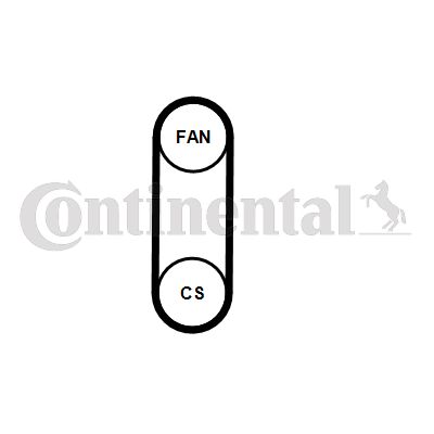 CONTINENTAL CTAM Keilrippenriemen (4PK711 ELAST) Thumbnail