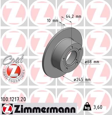 ZIMMERMANN Bremsscheibe (100.1217.20)