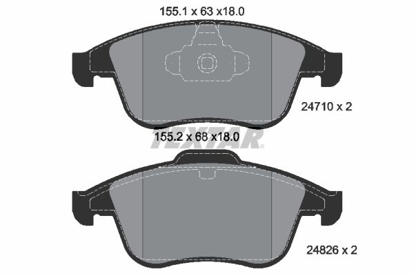 TEXTAR Bremsbelagsatz, Scheibenbremse (2471001)
