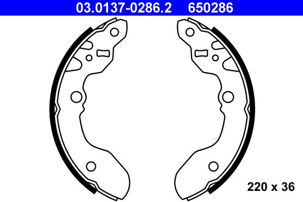 ATE Bremsbackensatz (03.0137-0286.2)