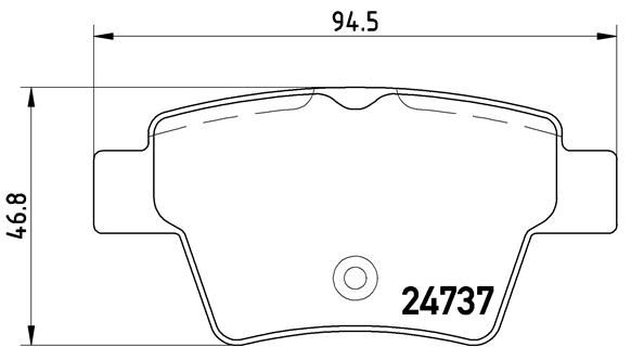 BREMBO Bremsbelagsatz, Scheibenbremse (P 61 100)