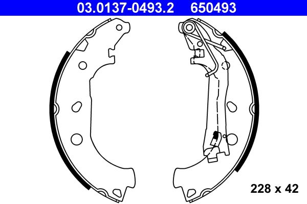 ATE Bremsbackensatz (03.0137-0493.2)