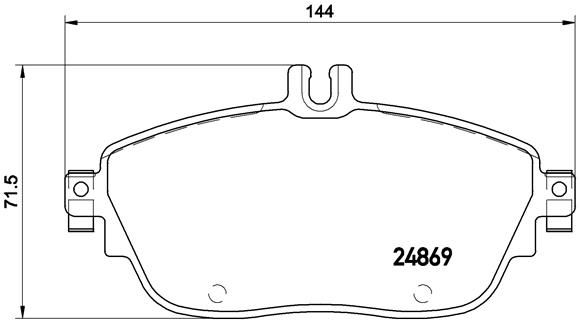 BREMBO Bremsbelagsatz, Scheibenbremse (P 50 093X)