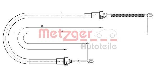 METZGER Seilzug, Feststellbremse (10.6890)
