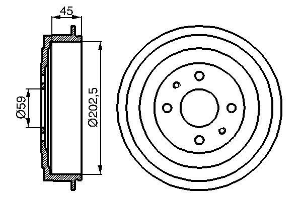 BOSCH Bremstrommel (0 986 477 109)