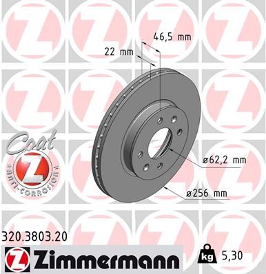 ZIMMERMANN Bremsscheibe (320.3803.20)