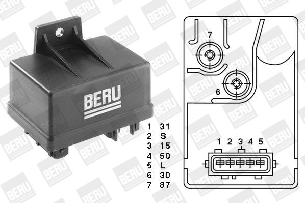 BorgWarner (BERU) Relais, Glühanlage (GR034) 4014427021308 GR034