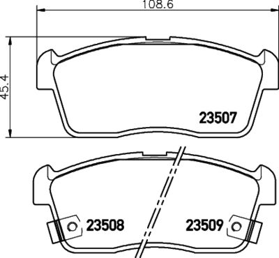HELLA Bremsbelagsatz, Scheibenbremse (8DB 355 009-631)
