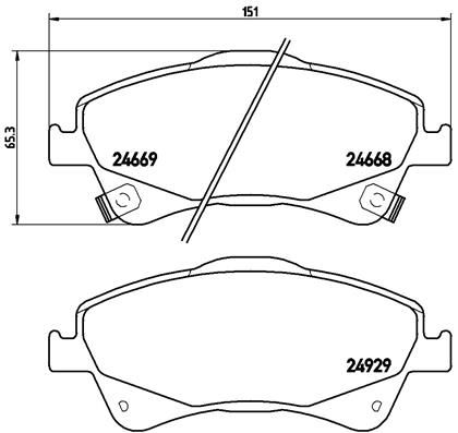 BREMBO Bremsbelagsatz, Scheibenbremse (P 83 109)