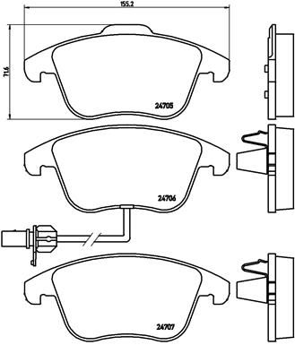 BREMBO Bremsbelagsatz, Scheibenbremse (P 85 113)