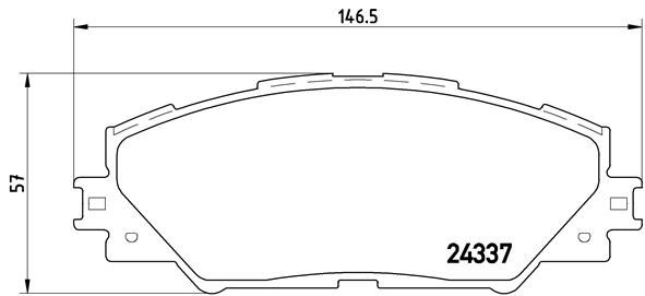 BREMBO Bremsbelagsatz, Scheibenbremse (P 83 071)