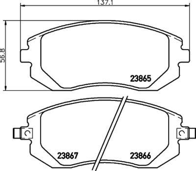 HELLA Bremsbelagsatz, Scheibenbremse (8DB 355 010-211)