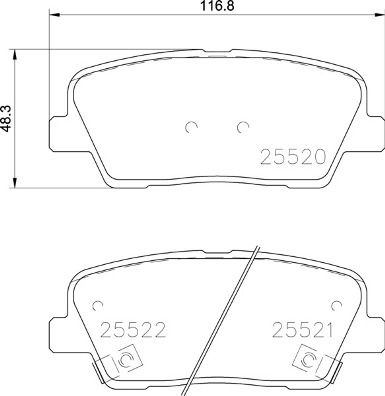 BREMBO Bremsbelagsatz, Scheibenbremse (P 30 104)