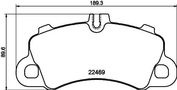 HELLA Bremsbelagsatz, Scheibenbremse (8DB 355 039-101)