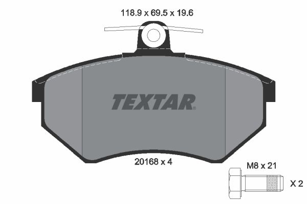 TEXTAR Bremsbelagsatz, Scheibenbremse (2016804)