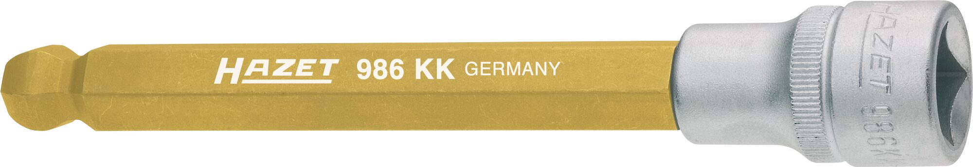 HAZET Schraubendreher-Steckschlüsseleinsatz 986KK-12 ∙ Vierkant12,5 mm (1/2 Zoll) ∙ Innen-Sechskant Profil ∙ 12 mm