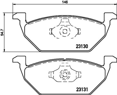 HELLA Bremsbelagsatz, Scheibenbremse (8DB 355 008-591) 4082300352900 8DB 355 008-591