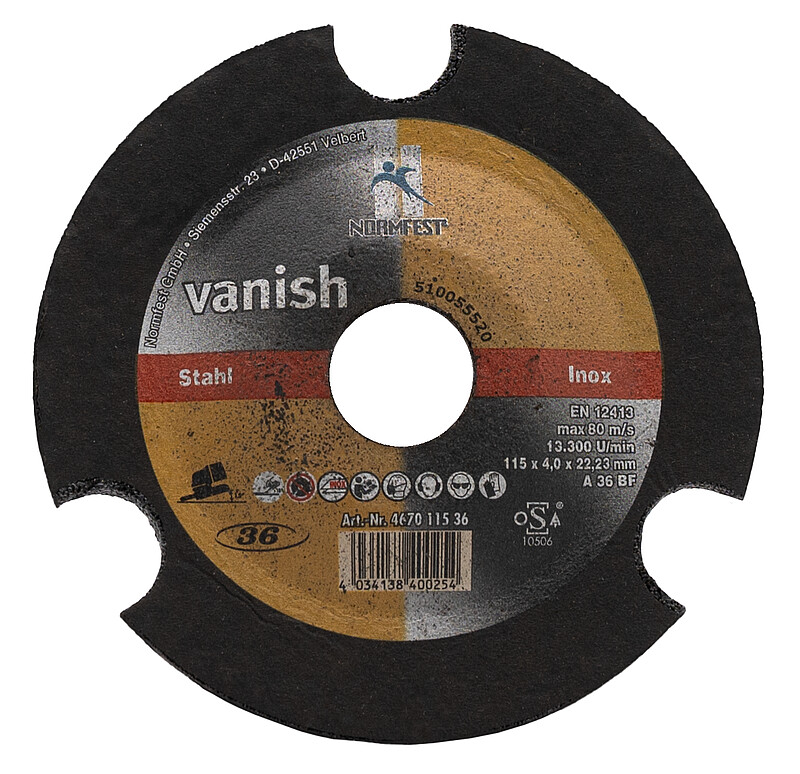 VANISH 115x22,2 KORN 36 V10 (4670-115-36) | NORMFEST VANISH 115x22,2 KORN 36 V10 (4670-115-36) | NORMFEST
