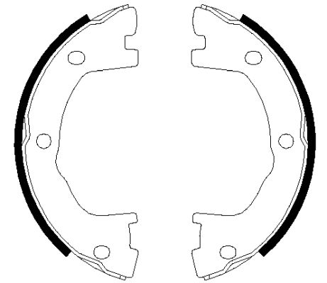 HELLA Bremsbackensatz, Feststellbremse (8DA 355 050-501)