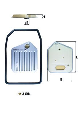 KNECHT Hydraulikfilter, Automatikgetriebe (HX 163KIT)