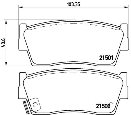 BREMBO Bremsbelagsatz, Scheibenbremse (P 79 006)