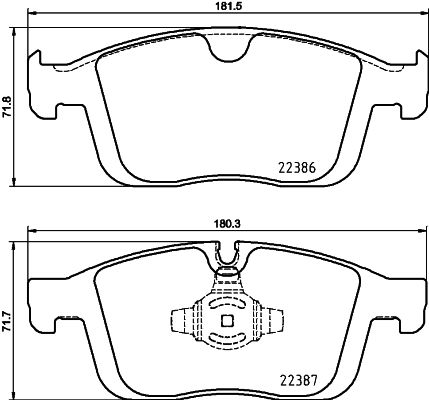 BREMBO Bremsbelagsatz, Scheibenbremse (P 86 026)
