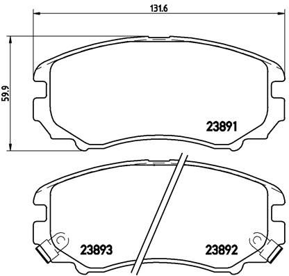 BREMBO Bremsbelagsatz, Scheibenbremse (P 30 018)