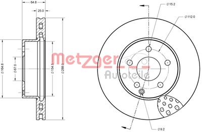 METZGER Bremsscheibe (6110327)