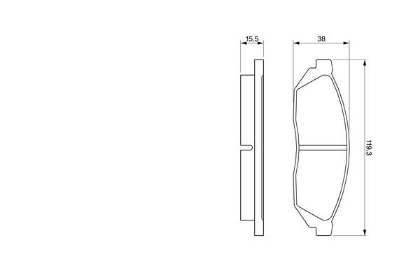 BOSCH Bremsbelagsatz, Scheibenbremse (0 986 467 311)