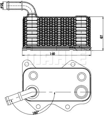 MAHLE Ölkühler, Motoröl (CLC 174 000S)