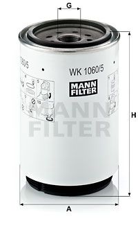 MANN-FILTER Kraftstofffilter (WK 1060/5 x)